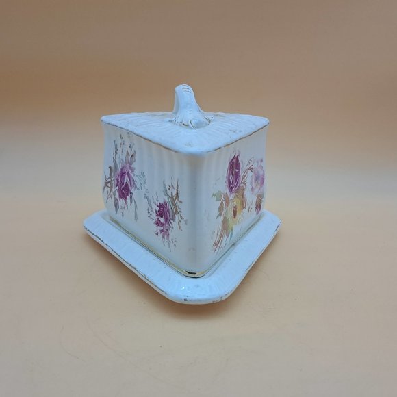 Antique Cheese Dish or Platter Bonn Tower by FA Mehlem - Picture 1 of 10
